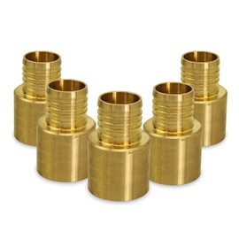 Supply Giant QTGB1234-5 Female Sweat Copper Adapter X Pex Barb Pipe Fitting, 1/2 x 3/4, Brass