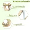 SEUNGCH 6 Pack Chain Hook with Safety Latch, 3/8" Heavy