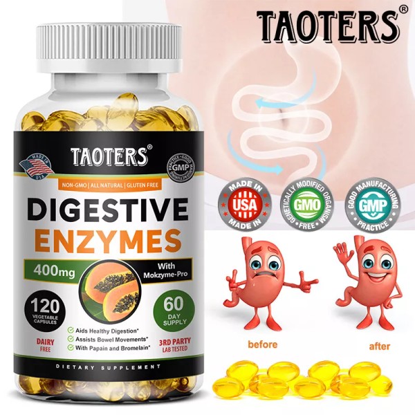 Taoters Digestive Enzymes Capsules - Gut & Digestive Health,Relief Gas