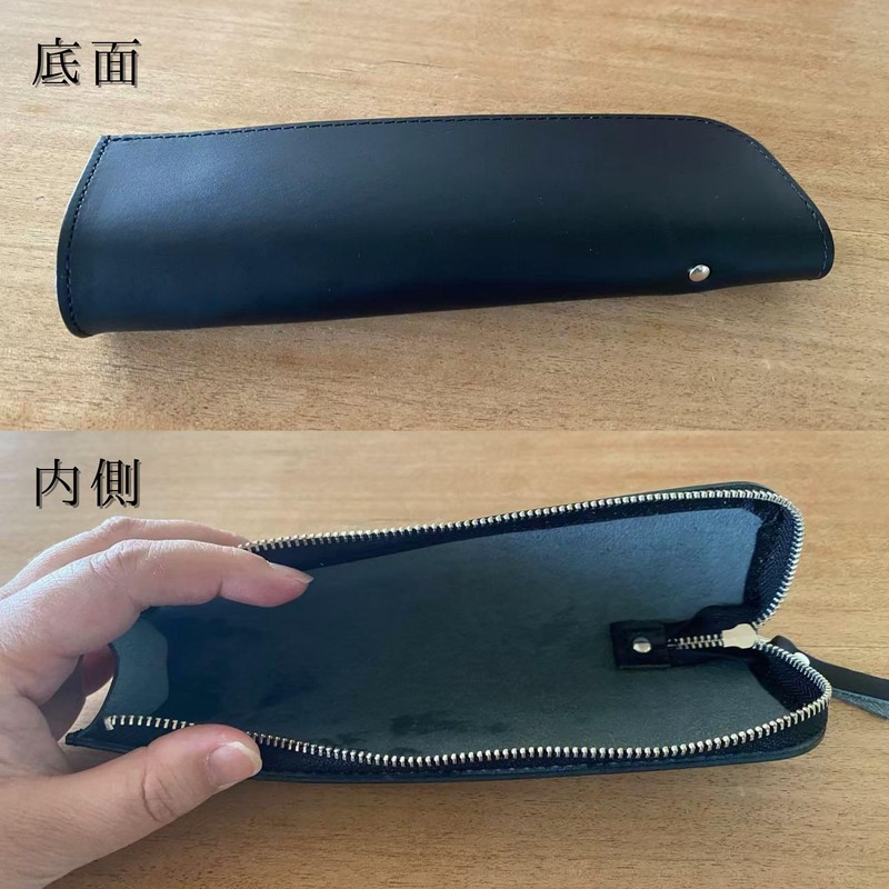 rioboca Nume Leather Pen Case, Made in Japan, Himeji Leather,