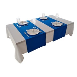 Lemos Home Table Runner, Table Linen Made from 100% Cotton, Concept Collection, Choice of Colours and Sizes (Table Runner - 40 x 250 cm, Royal Blue)
