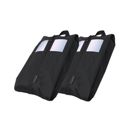 Travel Dude Compression Packing Cubes for Travel Made from Plastic Bottles | Bag Organiser for Backpacking, Suitcases & Bags | Travel Organiser for Clothes & Shoes (Shoebag, All Black (Shoe Bag))