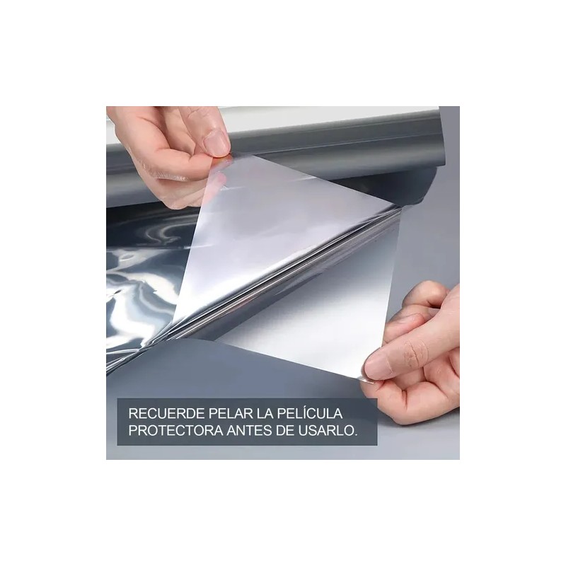 Película Espejo Privacidad Para Ventana Antirayas 10m X 75cm