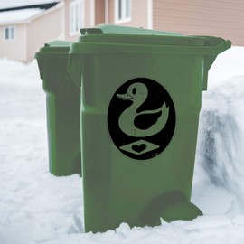 'Cute Duck with Heart' Clear Sticker Decal – Waterproof Film for Windows, Cars, Walls & Crafts, XL (460mm) (DC00140427)