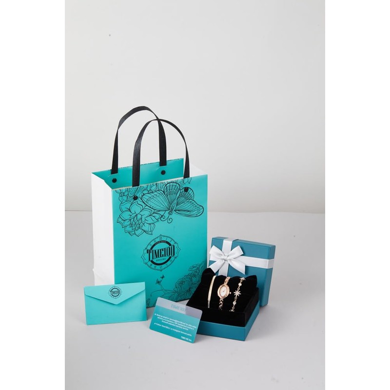 TIME100 Gift Set, Present Women's Watch and Bracelet with Gift