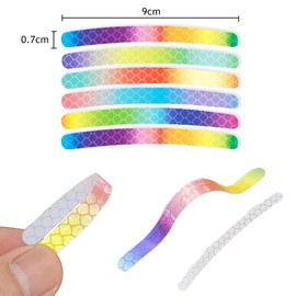 MANJIAMEI 60 Pcs Reflective Stickers for Cycling, Reflective Wheel Rim Stripe Decal for Cars Motorcycle Wheels, Night Safety Warning Reflector Stickers Universal Bike Wheel Decoration Film Stickers