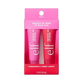 e.l.f. Squeeze Me More Lip Balm Duo - Bálsamo hidratante para un tinte de color transparente, fabricado con ácido hialurónico, vegano y libre de cruel