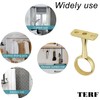 TERF® Polished Brass Ceiling-Mount Bracket for Up to 19mm Diameter