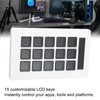 Generic 15 Keys Programmable Keyboard,Customize Gaming Experience Visual Keyboard,LCD Custom