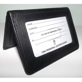 Italia Leather Men's RFID Blocking Front Pocket Wallet with ID Black