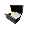 Indigo® 5x3" Black Index Card Box with A-Z Coloured Guide
