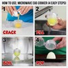 Innodoris Microwave Egg Cooker (2 Pack), Rapid Hard Boiled Egg