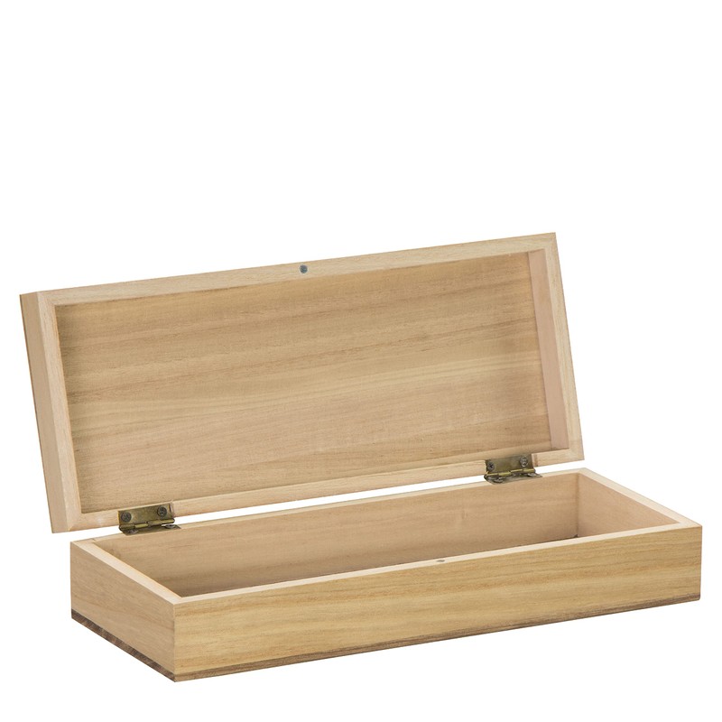 LAUBLUST Wooden Box with Lid - 24 x 10 x