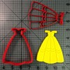 Unbranded Princess Dress 100 Cookie Cutter and Stamp - 4