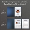 2 x 3-Piece Application Folders Metallic Night Blue with 2