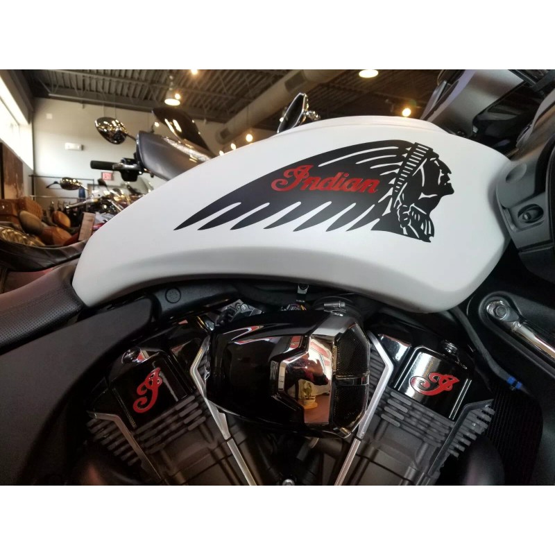 INDIAN CHALLENGER MOTORCYCLE FUEL TANK SIDE SCRIPT DECAL, STICKER, EMBLEM