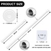 6 Pack Curtain Rod Adjustable 28-48 Inches，5/8" Diameter， White，Small Short