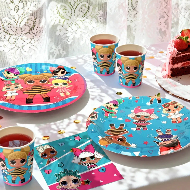 114 Pcs Vajilla De Lol Surpries Cumpleaños Decoración Fiesta