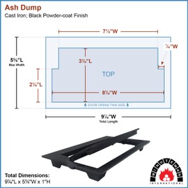 Minuteman International Cast Iron Ash Dump, Black