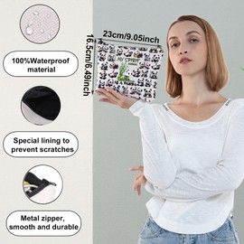 WZMPA Panda Themed Cosmetic Bag Panda Lover Gift My Spirit Animal Is A Panda Makeup Zipper Pouch Bag Animal Lover Gift, Panda Spirit F, Fit