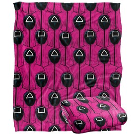 Squid Game Pink Guards Silky Touch Soft Blanket 152 x 127 cm