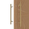 LVYIHAN Titanium Gold Round Barn Door Handles 12"/24"/36"/48"/59'', Pull Push