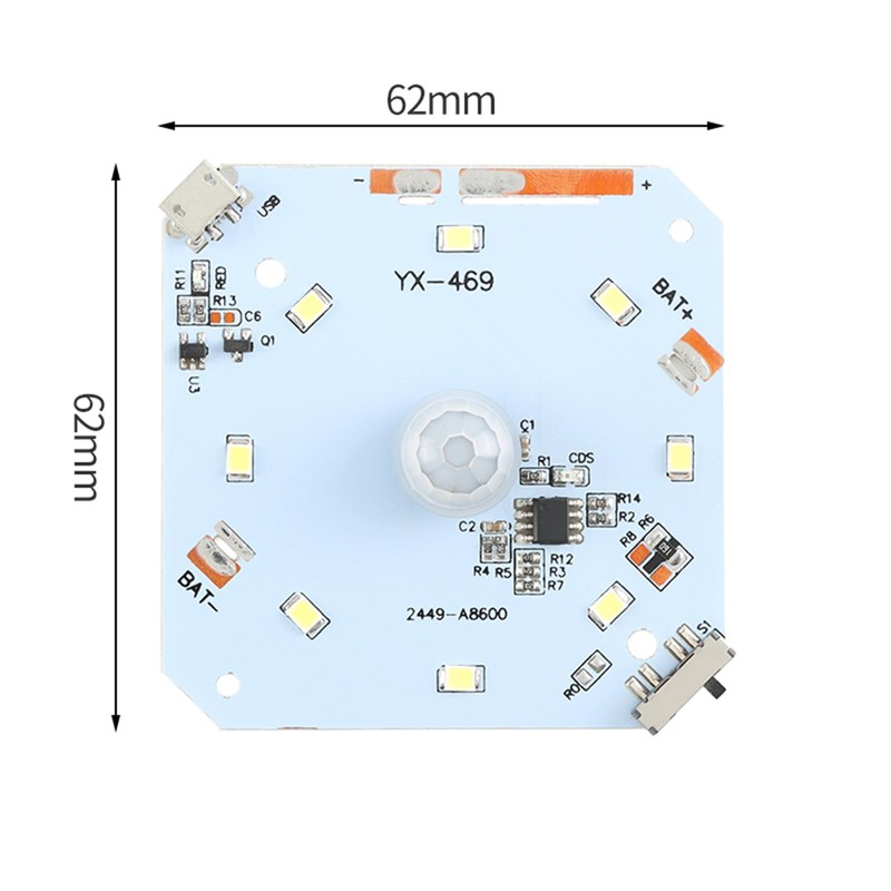 JESSINIE 5pcs YX-469 Mini LED Night Light PIR Human Motion