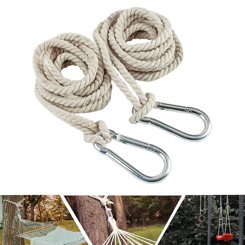 YURRUON Tree Swing Ropes, 2Pcs Hammock Hanging Rope Adjustable Swing