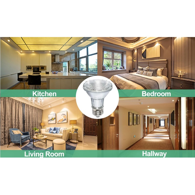 LuxGallerri PAR20 Halogen Light Bulbs 3 Pack 120V 39w Dimmable