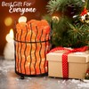 Himalayan Glow Pillar style Salt Basket Lamp with salt chunks,