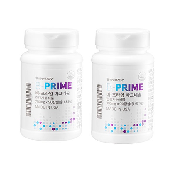 Synergy Be Prime Magnesium 2 units (90 capsules x 2) Magnesium supplement nutritional supplement / 시너지 비프라임 마그네슘 2개 (90캡슐X2) 마그네슘보충영양제