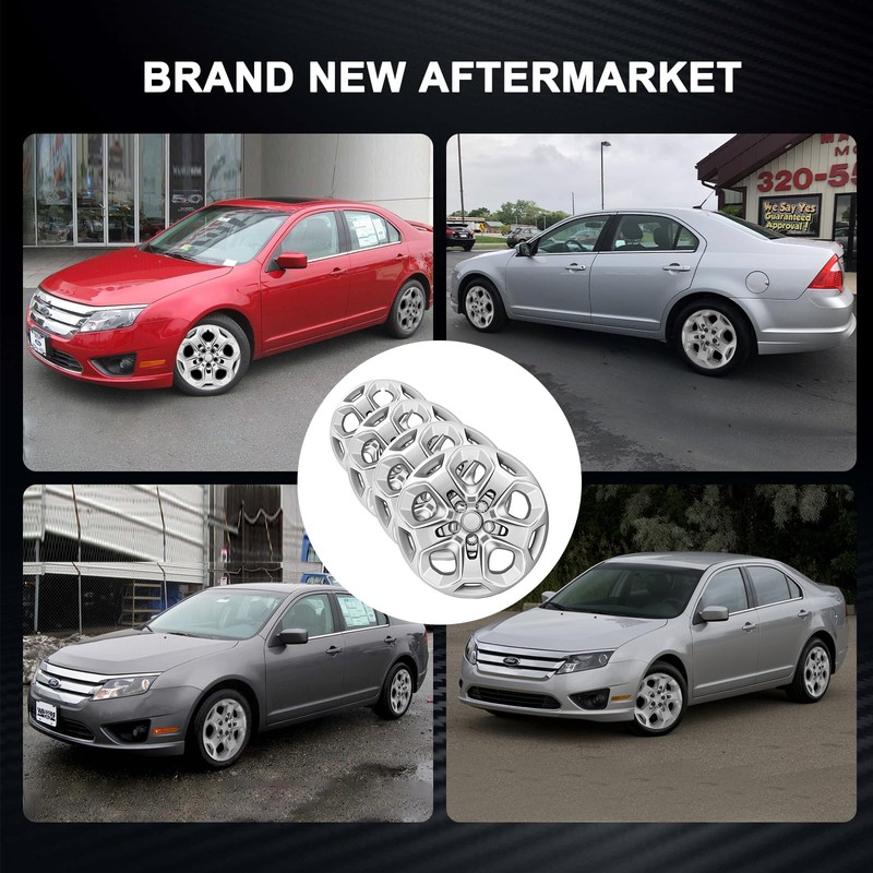 WEISIGAO Wheel Hubcaps Compatible with Ford Fusion 2010 2011 2012
