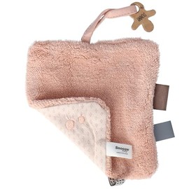 Snoozebaby Baby Cuddle Blanket 15 x 15 cm Organic Pink Milky Rust