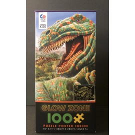 Ceaco 100 Piece Jigsaw Puzzle - Glow Zone - Dinosaur New