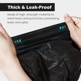 Trash Bags 3.5 Gallon - ELPHECO Self-Bagging Automatic Trash Bag, Small Garbage Bags for Office Bedroom Bathroom Trash Bags, Black 3.5 Gal Trash Can