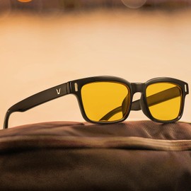 CARFIA Anti Glare Night Driving Glasses for Men and Women, Safety HD Yellow Nighttime Fishing Sports Glasses