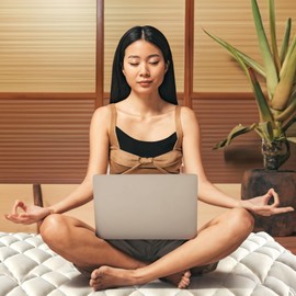 Foamma Japanese Floor Mattress - Twin XL 38" x 80" - Roll Up Futon Mattress Topper with 100% Soft Organic Quilted Cover - Portable and Foldable Japanese Tatami Mat for Kids, Adults, Camping and Guest