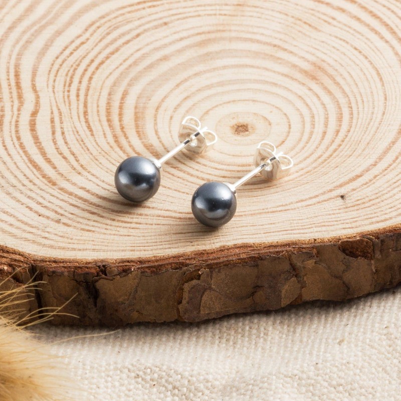 Philip Jones Grey Shell Pearl Earrings