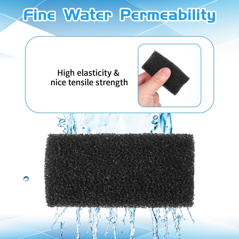 Hpmjz 12 Pack Pre-Filter Sponge Aquarium Filter Sponge Foam Roll