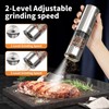 DIJEE 2Pack Electric Salt and Pepper Grinder Set with Tray