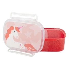 sigikid 25371 Unicorn Lunch Box with Insert and Clip Closure, BPA-Free, Safe, Lightweight, Recommended for Children from 1 Year