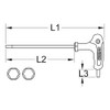 KS Tools 151.2845 T-Handle hex Key Wrench, 9/64"
