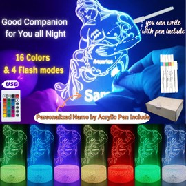 PHONECASECUSTOM.COM Personalize 3D Illusion Lamp Zodiac, 3D Libra Night Light Remote Control Desk Visual Lamp 16 Changeable Colors Birthday Gifts Night Lights for Kids Home Decor