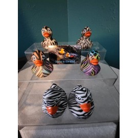 2" Animal Print Rubber Ducks -Set of Six -Perfect for Duck, Duck, J33P!