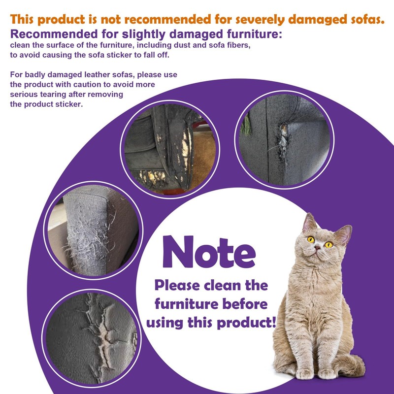 JINVOGREEN Large Cat Scratch Furniture Protector, 18 Pcs Clear Anti