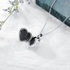 SOULMEET Blue Morpho Butterfly Heart Locket Necklace That Holds 2