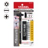 VESSEL TX-11 Torx Flat Plate Ratchet Screwdriver, With 10 Bits