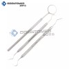 ODM 3 Pcs Dental Pick & Mirror Tool Sculpture Instrument