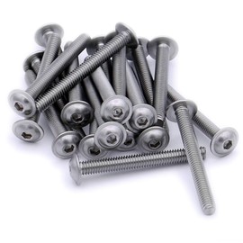 M3 (3mm x 25mm) Flanged Hex Socket Button Machine Screw (Bolt) - Stainless Steel (A2) (Pack of 20)