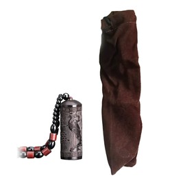 Felimoa Pear Wood Incense Holder with Strap Buddha with Built-in Spoon